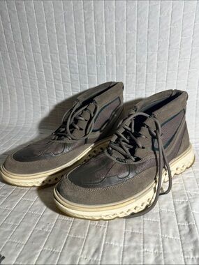 Cole Haan Men's 5.Zerogrand Work Chukka Boots in the Morel/Scarab/Ivory colorway